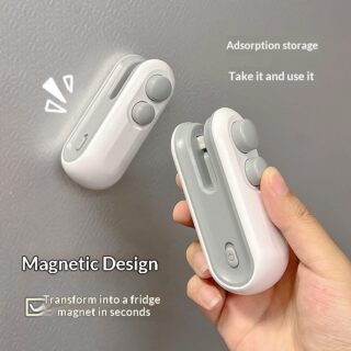 Mini 2 In 1 Sealer Heat Sealer Bag Opening Machine For Snacks Home USB Sealer Vacuum Sealer Snacks Plastic Bag Heat Sealer