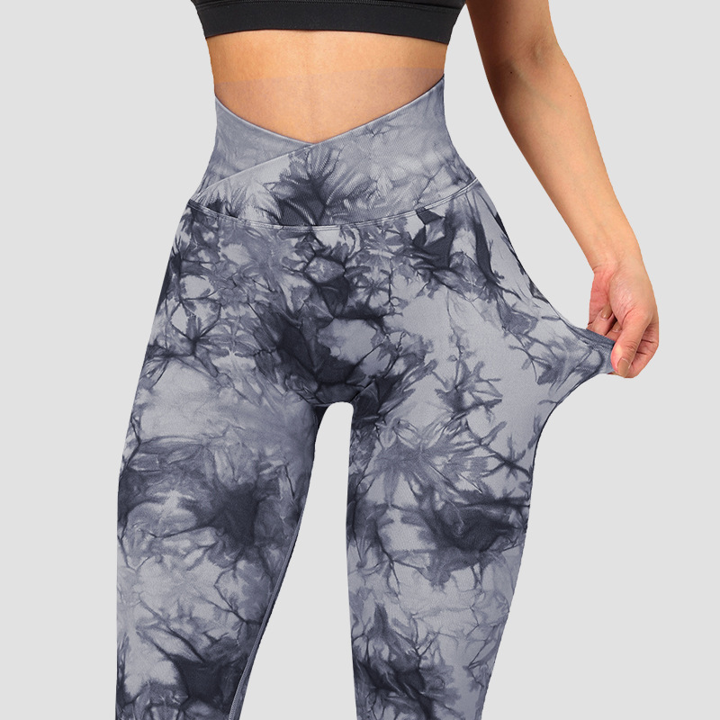 Fitness Yoga Pants Cross-dyed Hip-lifting Womens Sportswear - Image 2