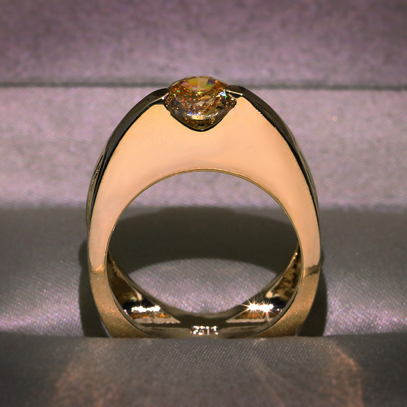 Bague De Mariage En Or Rose Avec Strass Pour Femmes, Nouvelle De Bijoux De Luxe – Image 2