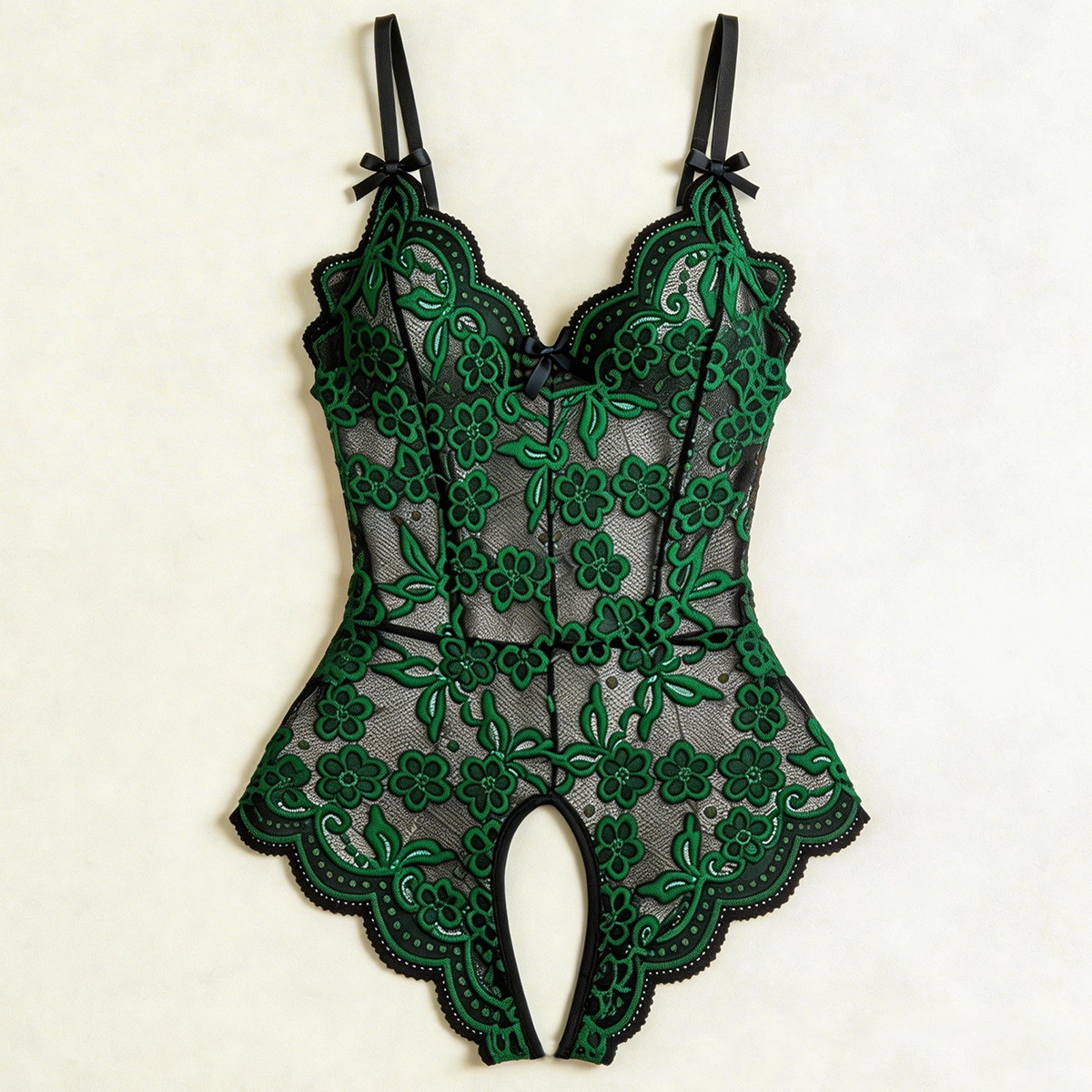 Plus-size Lace Open-crotch Bodysuit No Need To Remove – Image 9