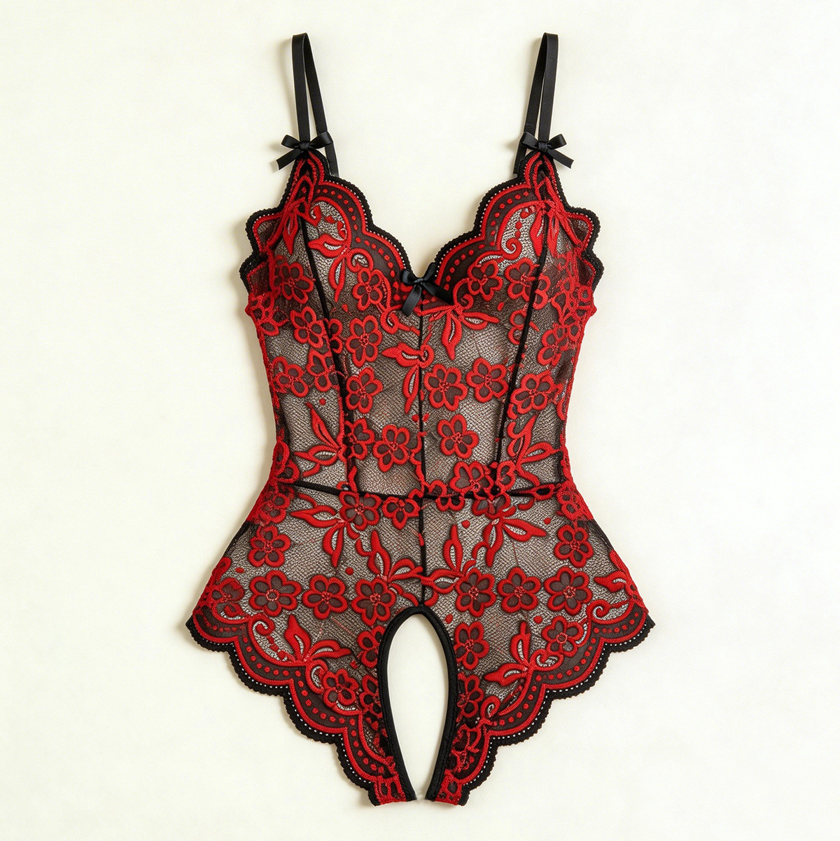 Plus-size Lace Open-crotch Bodysuit No Need To Remove – Image 7