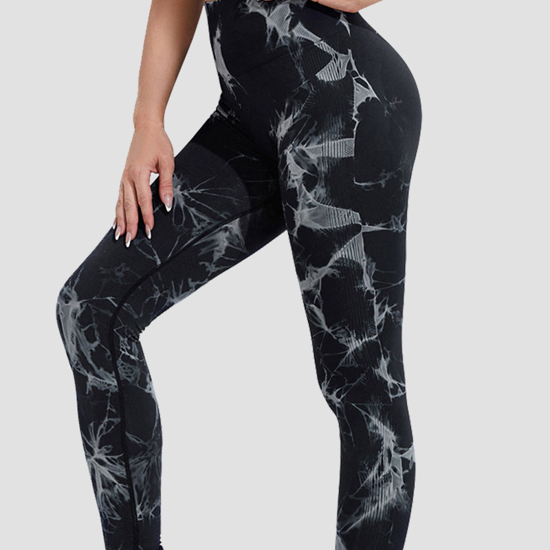 Fitness Yoga Pants Cross-dyed Hip-lifting Womens Sportswear