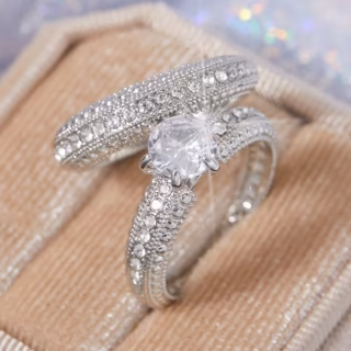Geometric Fashion Rings for Men and Women – Elegant Banquet, Wedding & Engagement Jewelry – Perfect Birthday & Valentine's Day Gift