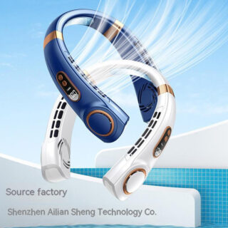 Portable Mute Multifunctional Hanging Neck Fan - Hands-Free Personal Cooling Device For Travel And Outdoor Activities
