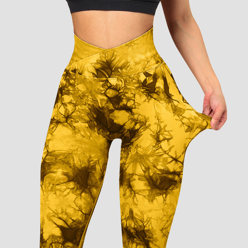 Fitness Yoga Pants Cross-dyed Hip-lifting Womens Sportswear - Image 3