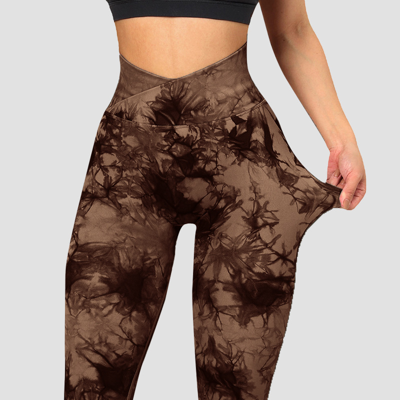 Fitness Yoga Pants Cross-dyed Hip-lifting Womens Sportswear - Image 8