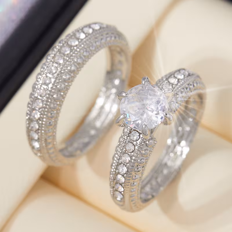 Geometric Fashion Rings for Men and Women – Elegant Banquet, Wedding & Engagement Jewelry – Perfect Birthday & Valentine's Day Gift – Image 3