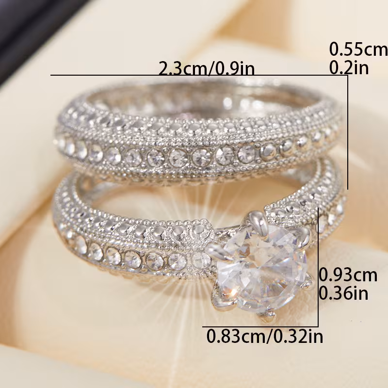 Geometric Fashion Rings for Men and Women – Elegant Banquet, Wedding & Engagement Jewelry – Perfect Birthday & Valentine's Day Gift – Image 4